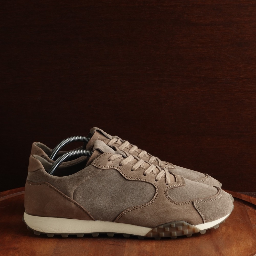 Massimo Dutti Sneakers Mens SZ EU 44 US 11 Beige Contrast Leather Trainers Shoes